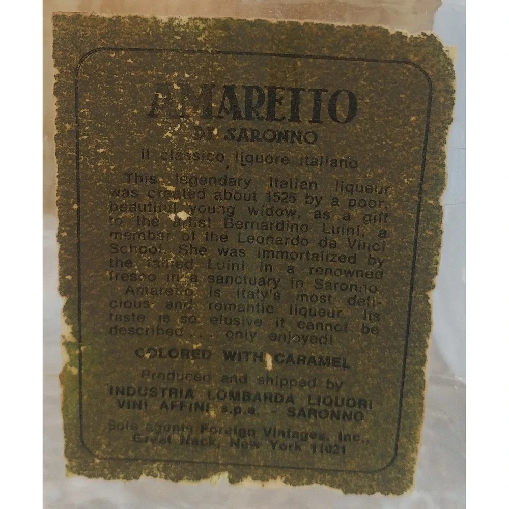 RARE Vintage Amaretto di Saronno 1.75L Empty Bottle Italy Washed No Cap